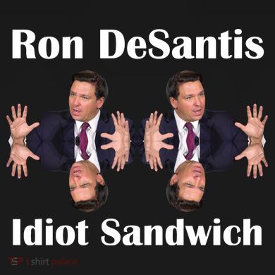 Ron Desantis Idiot Sandwich Florida Governor Hooded Wearable Blanket