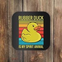 Rubber Duck Is My Spirit Animal I Duck Lover Coaster thumb 0