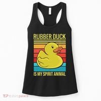 Rubber Duck Is My Spirit Animal I Duck Lover Women's Tank Top thumb 0