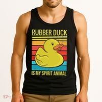 Rubber Duck Is My Spirit Animal I Duck Lover Tank Top thumb 3