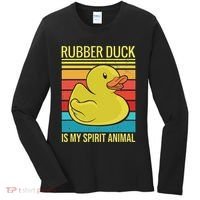 Rubber Duck Is My Spirit Animal I Duck Lover Women's Long Sleeve Shirt thumb 0