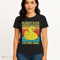 Rubber Duck Is My Spirit Animal I Duck Lover Women's T-Shirt thumb 4