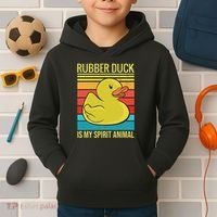 Rubber Duck Is My Spirit Animal I Duck Lover Kids Hoodie thumb 2
