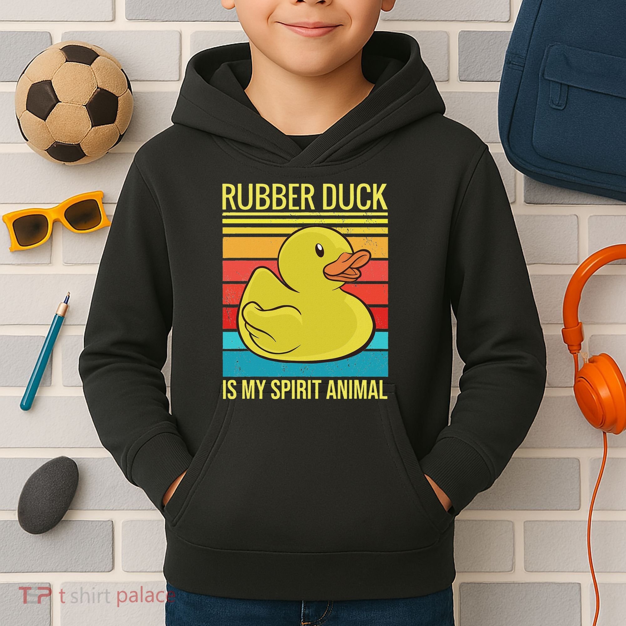 Rubber Duck Is My Spirit Animal I Duck Lover Kids Hoodie
