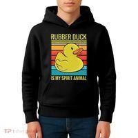 Rubber Duck Is My Spirit Animal I Duck Lover Kids Hoodie thumb 4