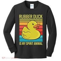 Rubber Duck Is My Spirit Animal I Duck Lover Kids Long Sleeve Shirt thumb 0