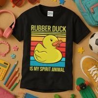 Rubber Duck Is My Spirit Animal I Duck Lover Kids T-Shirt thumb 3
