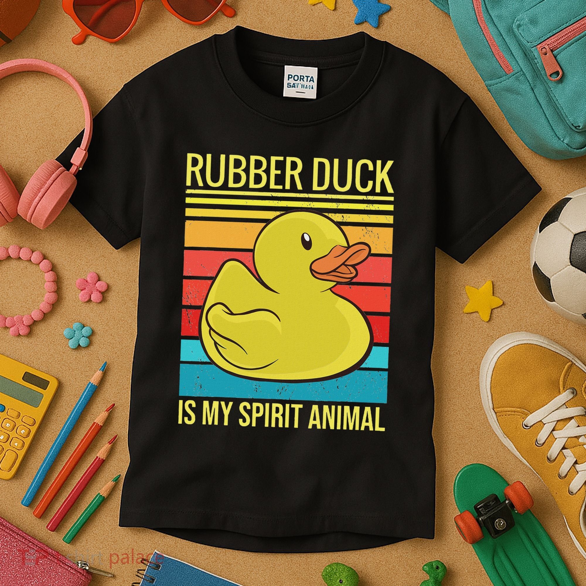 Rubber Duck Is My Spirit Animal I Duck Lover Kids T-Shirt