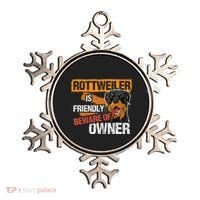 Rottweiler Dog is Friendly Beware of DogOwner Dogs Gift Ornament thumb 0