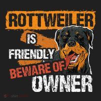 Rottweiler Dog is Friendly Beware of DogOwner Dogs Gift Hat thumb 2