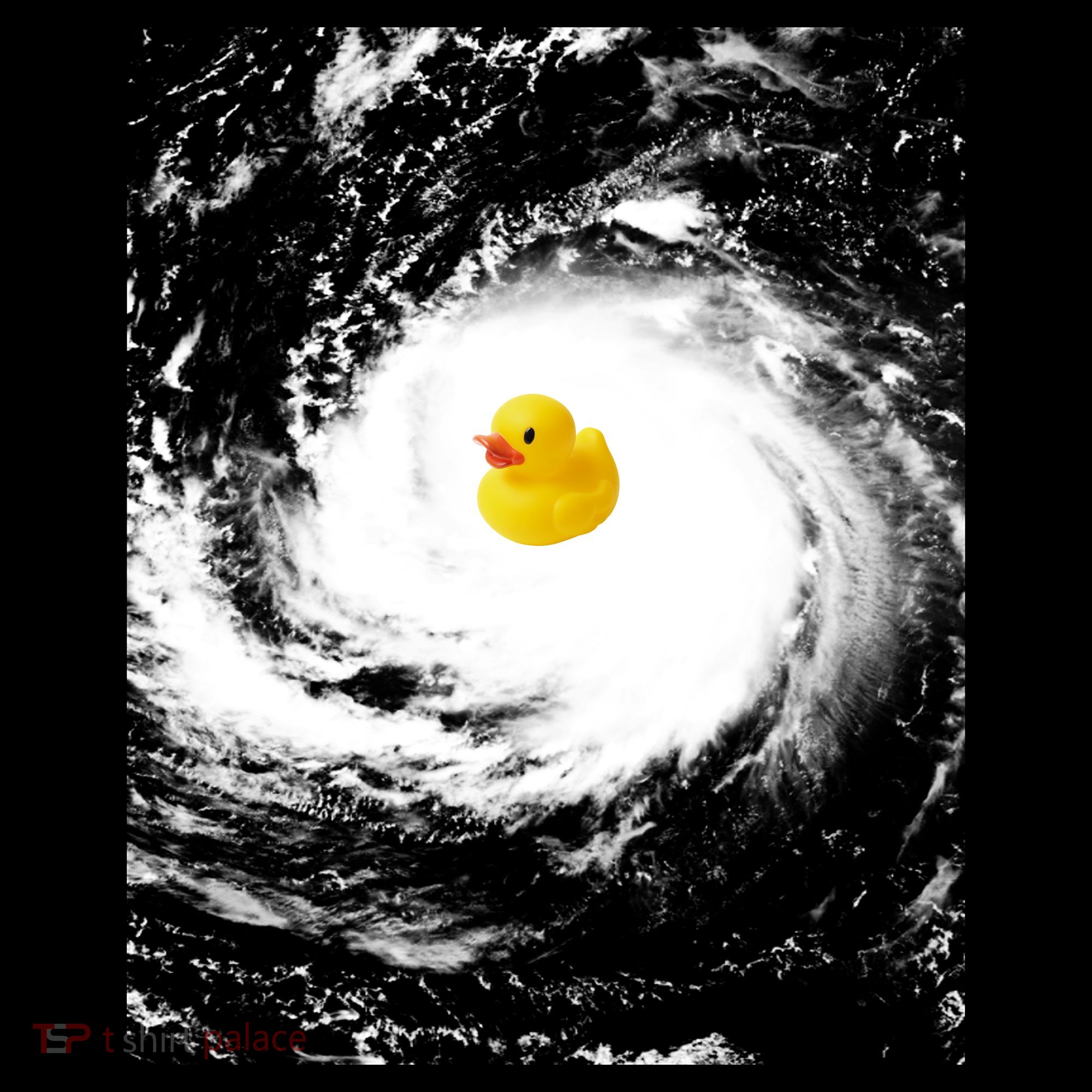 Rubber Duck In Hurricane Storm Ornament