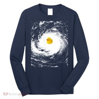 Rubber Duck In Hurricane Storm Long Sleeve Shirt
