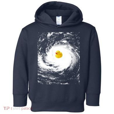 Rubber Duck In Hurricane Storm Toddler Hoodie