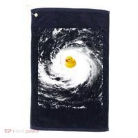 Rubber Duck In Hurricane Storm Golf Towel thumb 0
