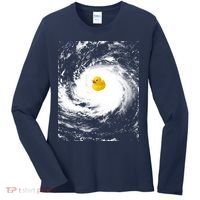 Rubber Duck In Hurricane Storm Women's Long Sleeve Shirt thumb 0