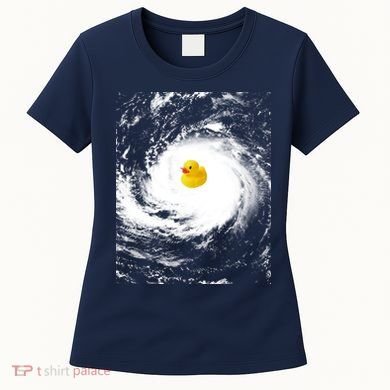 Rubber Duck In Hurricane Storm Women's T-Shirt