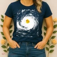 Rubber Duck In Hurricane Storm Women's T-Shirt thumb 2
