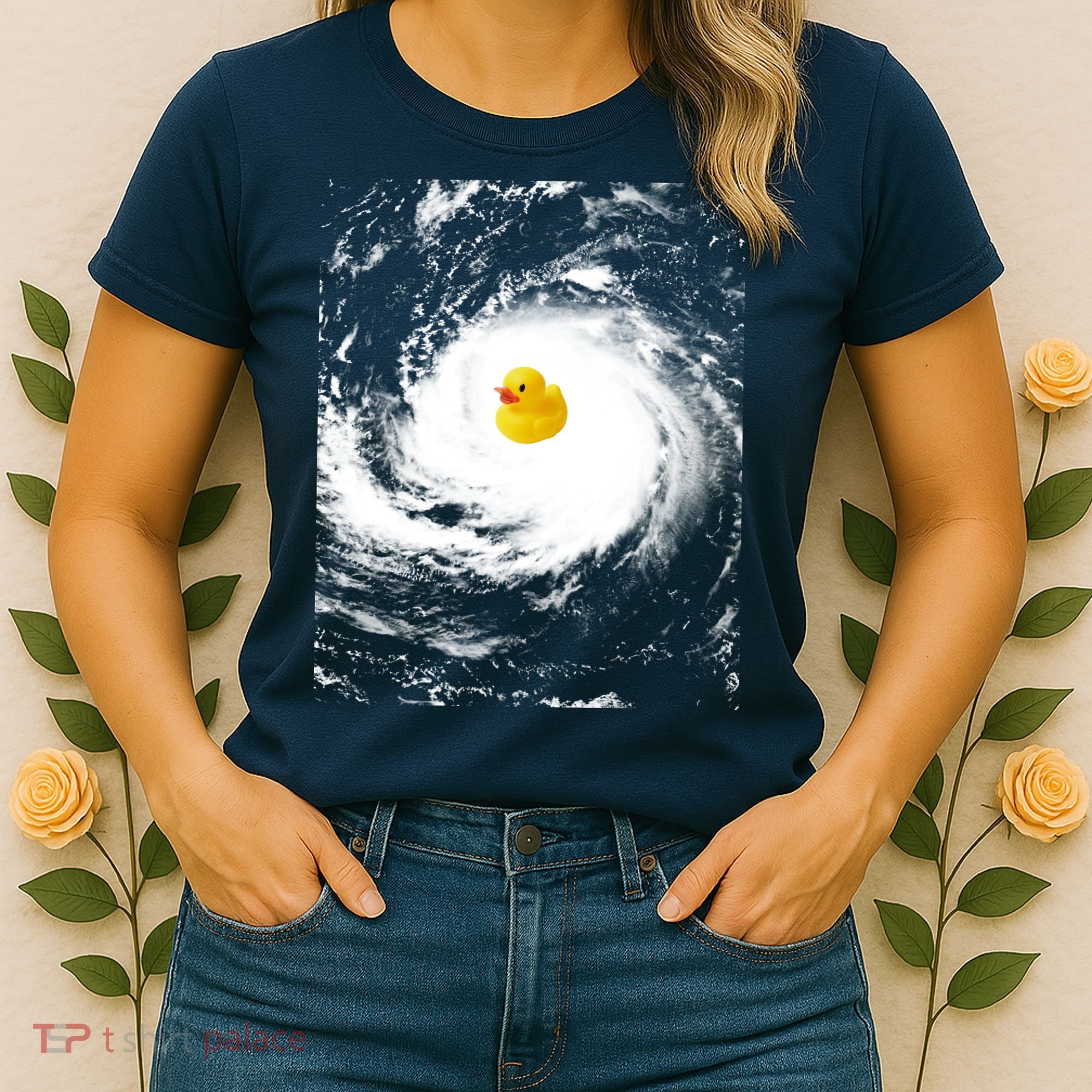 Rubber Duck In Hurricane Storm Women's T-Shirt