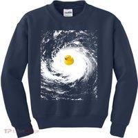 Rubber Duck In Hurricane Storm Kids Sweatshirt thumb 0