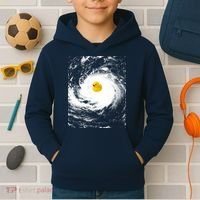 Rubber Duck In Hurricane Storm Kids Hoodie thumb 2