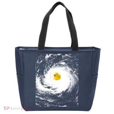 Rubber Duck In Hurricane Storm Tote Bag