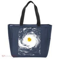 Rubber Duck In Hurricane Storm Tote Bag thumb 0