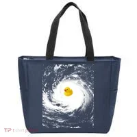 Rubber Duck In Hurricane Storm Tote Bag thumb 0