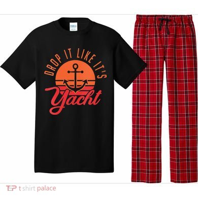 Retro Drop It Likes Its Yacht Funny Sailing Pajama Set