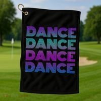 Retro Dance I Love Dancing Dancer N Student Dance Teacher Golf Towel thumb 1