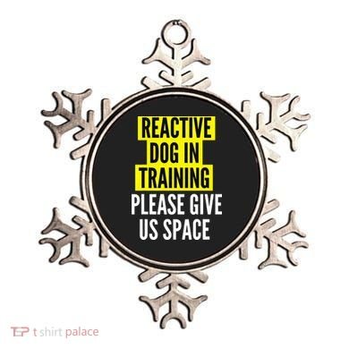 Reactive Dog In Training & Nervous Dog Owners BOTH SIDES Ornament