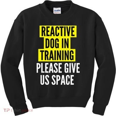 Reactive Dog In Training & Nervous Dog Owners BOTH SIDES Kids Sweatshirt
