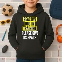 Reactive Dog In Training & Nervous Dog Owners BOTH SIDES Kids Hoodie thumb 2