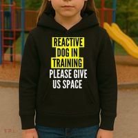 Reactive Dog In Training & Nervous Dog Owners BOTH SIDES Kids Hoodie thumb 3
