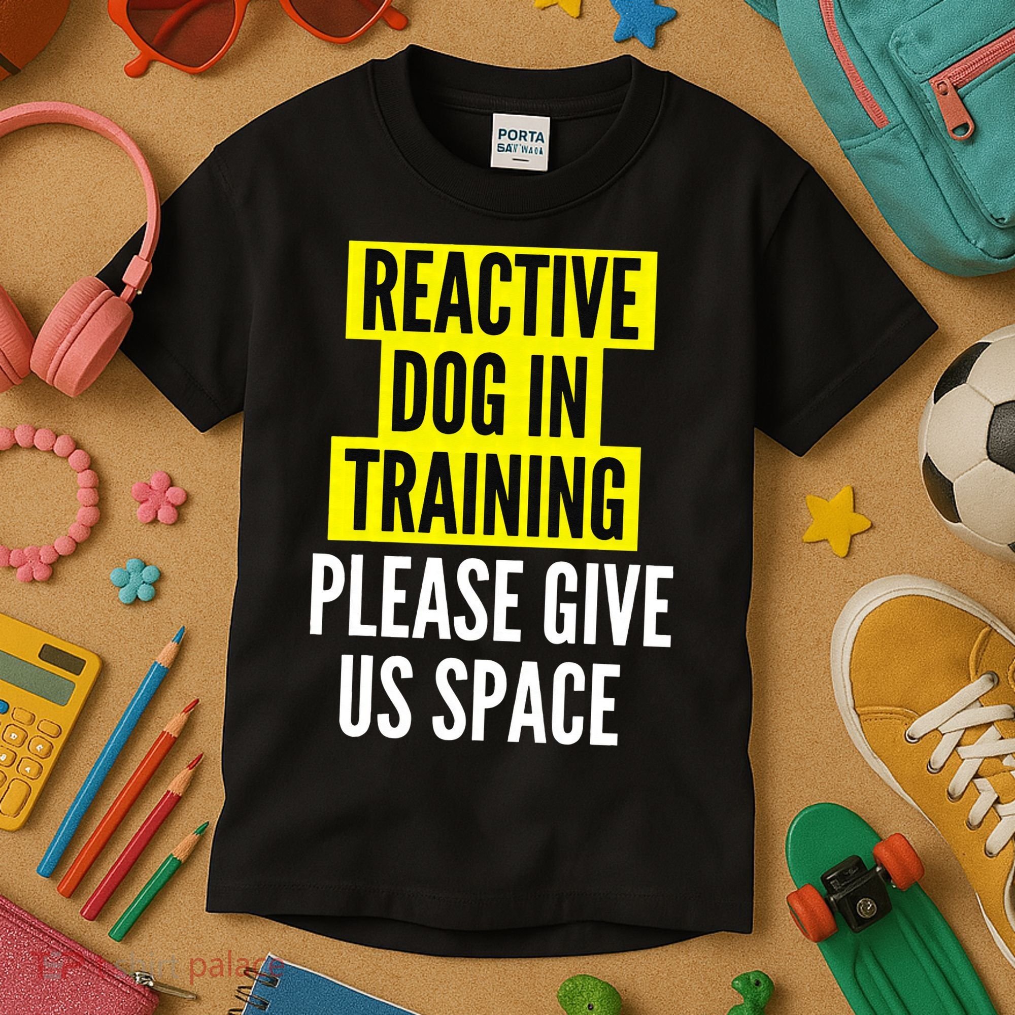 Reactive Dog In Training & Nervous Dog Owners BOTH SIDES Kids T-Shirt