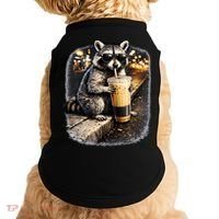 Raccoon Drinking Iced Coffee Doggie Tank thumb 0