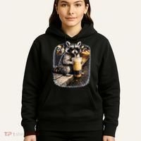 Raccoon Drinking Iced Coffee Hoodie thumb 5