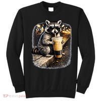 Raccoon Drinking Iced Coffee Sweatshirt thumb 0