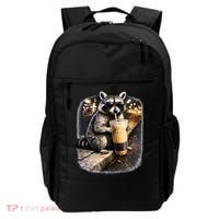 Raccoon Drinking Iced Coffee Backpack thumb 0
