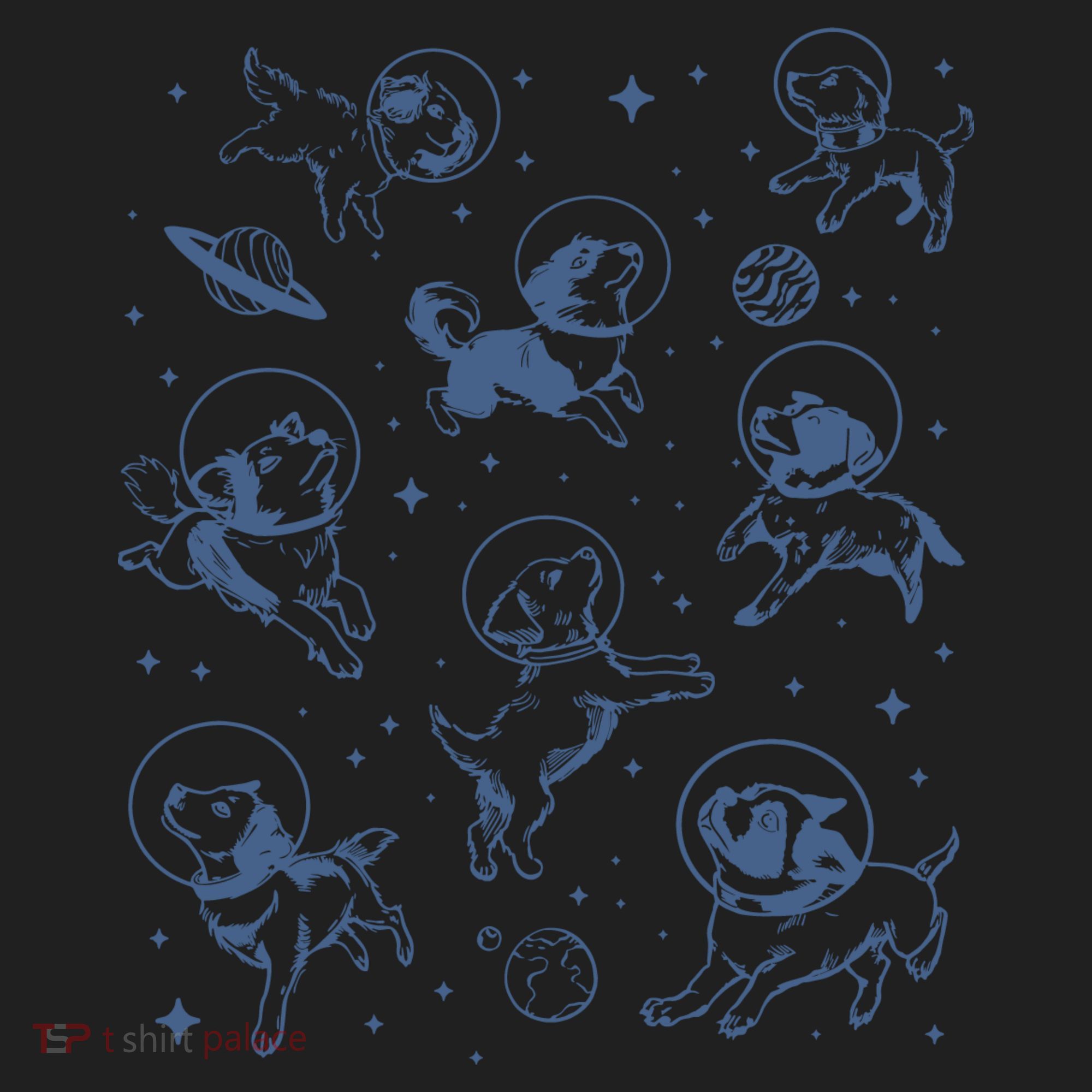 Retro Dogs In Space Funny Galaxy Women's Sweatshirt