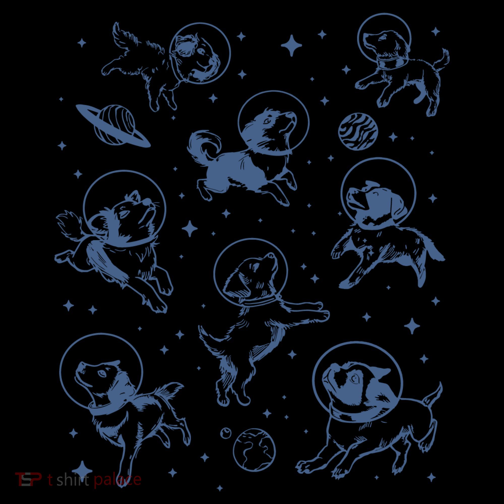 Retro Dogs In Space Funny Galaxy Coaster