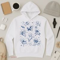 Retro Dogs In Space Funny Galaxy Hoodie thumb 3