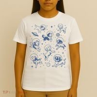 Retro Dogs In Space Funny Galaxy T-Shirt thumb 4