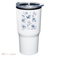 Retro Dogs In Space Funny Galaxy Tumbler thumb 0