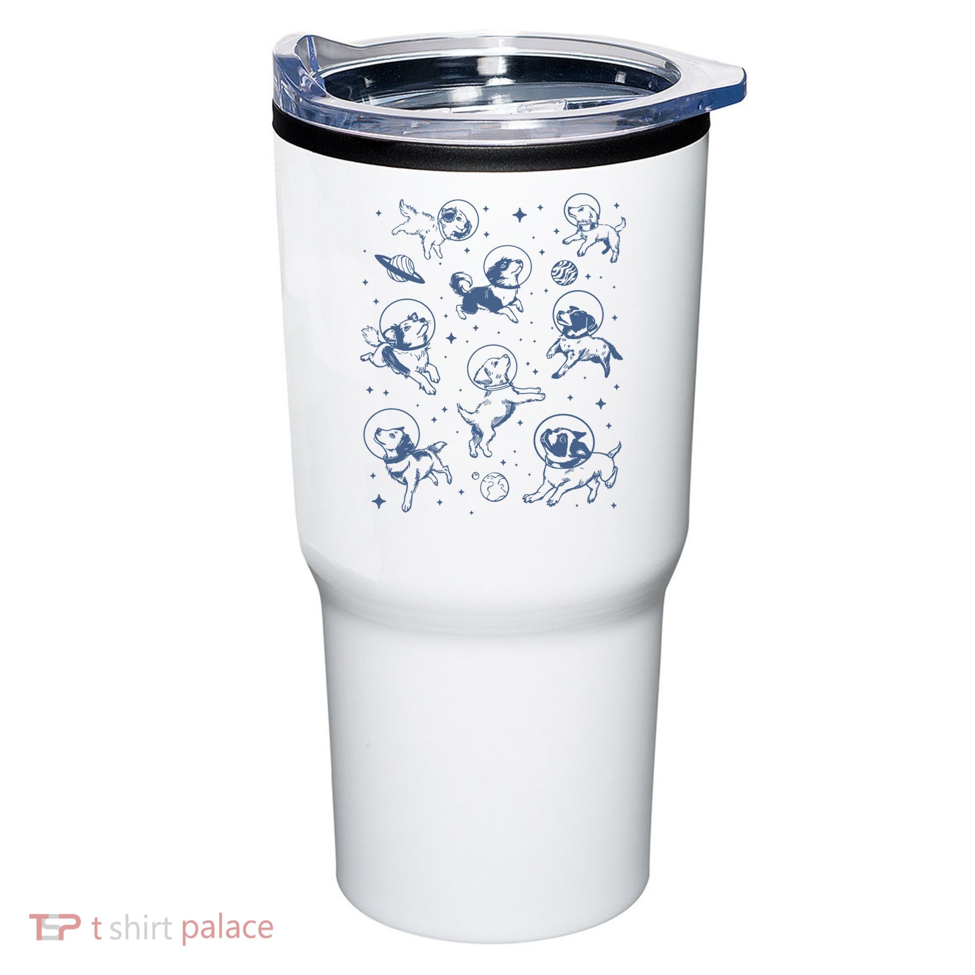 Retro Dogs In Space Funny Galaxy Tumbler