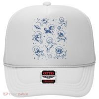 Retro Dogs In Space Funny Galaxy Hat thumb 0