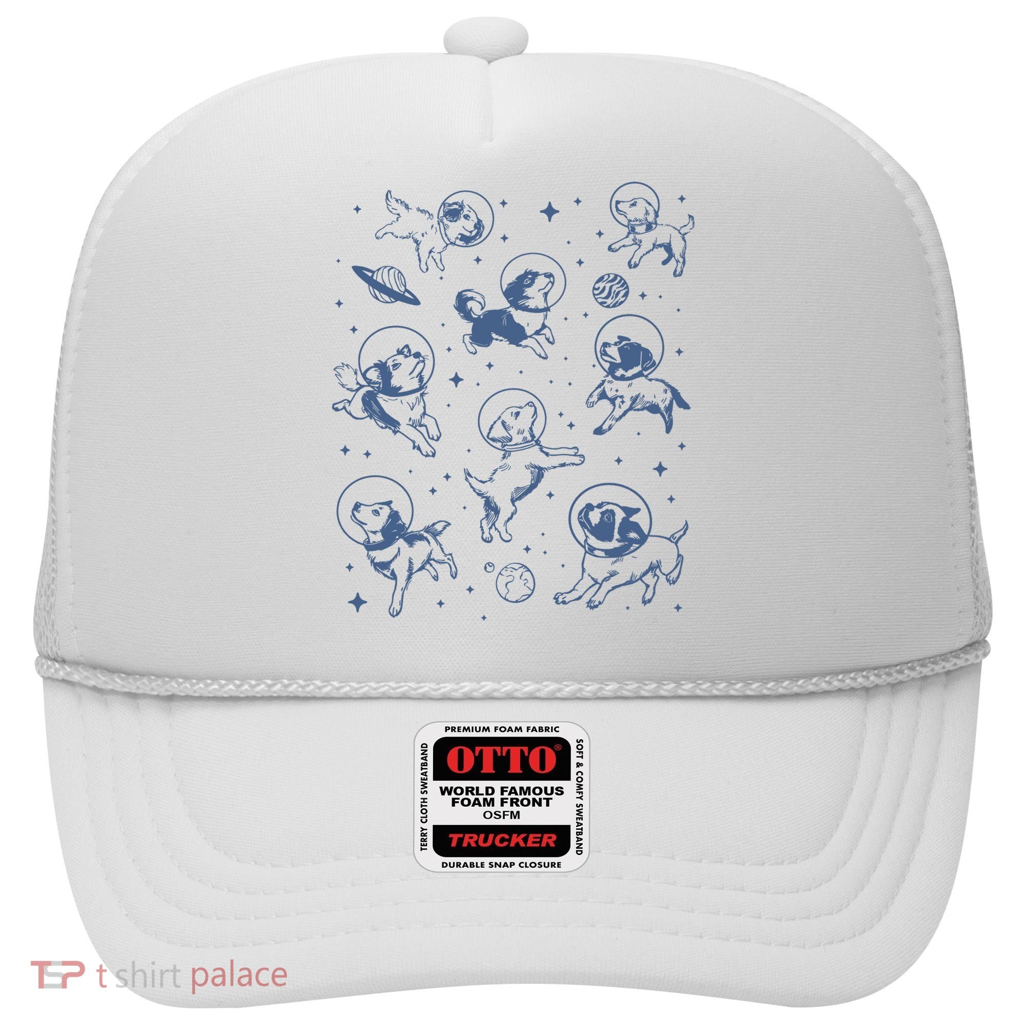 Retro Dogs In Space Funny Galaxy Hat