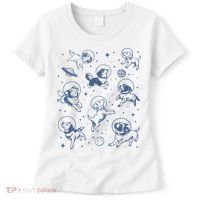 Retro Dogs In Space Funny Galaxy Women's T-Shirt thumb 0