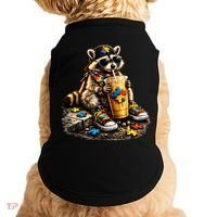 Raccoon Drinking Iced Coffee Autism Doggie Tank thumb 0