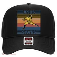 Retro Distressed Jesus Saves Baseball Hat thumb 0