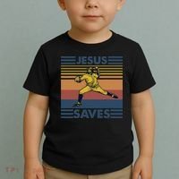 Retro Distressed Jesus Saves Baseball Toddler T-Shirt thumb 2